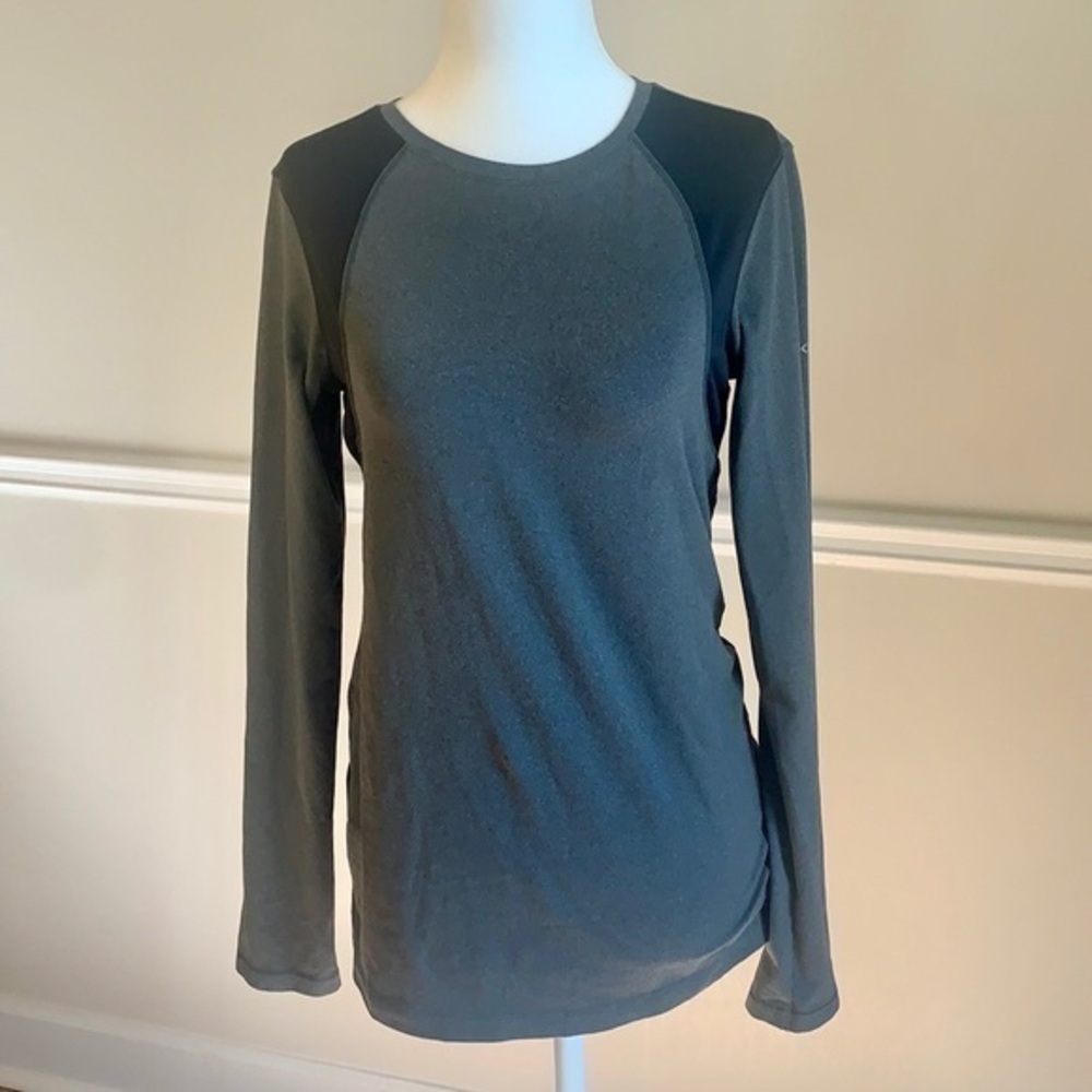 COLUMBIA Omni-Wick Long Sleeve Gray Black Top M
